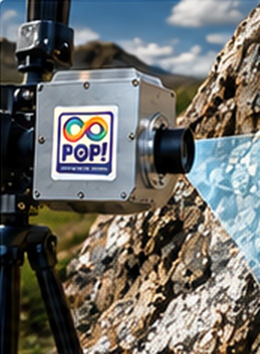 PRO-PIX-Sensor ausgerichtet auf einen Gesteinsaufschluss